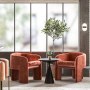 Neighbourhood Wine Bar | Bespoke Orange Velvet Chairs | Interior Designers